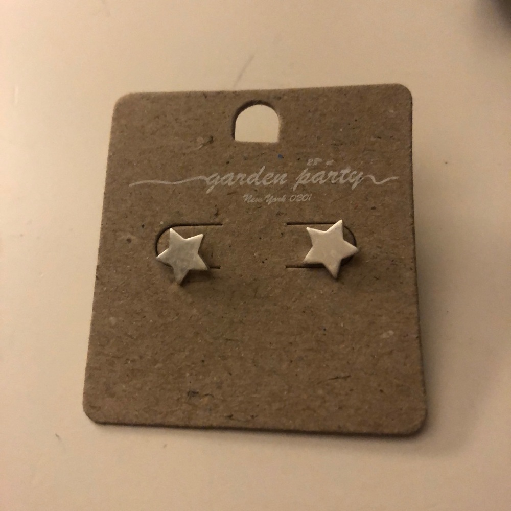 Never worn silver star earrings